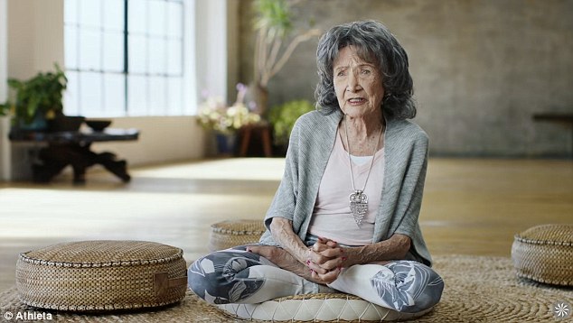 An inspiration: Tao Porchon-Lynch, 98, has been getting up at 5am to teach yoga for more than 75 years