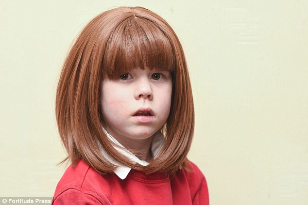 Her mother said she bought Apryl the wig when bullies began to ridicule her and teachers said she was not allowed to wear a hat