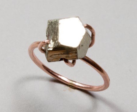 A chunky pyrite ring that's reflective of a loving relationship.