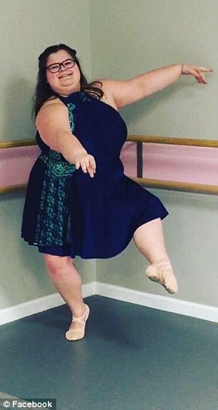 Passion: The 15-year-old has been practicing ballet for the past 10 years, and said she makes it a point to try and laugh off any negativity that she encounters