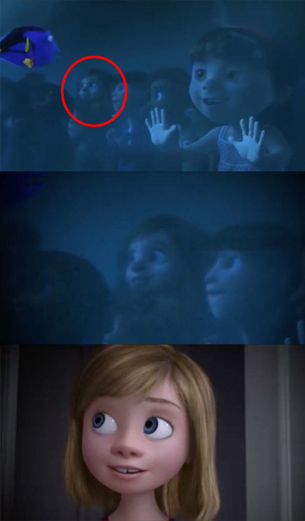 There are new Easter eggs like Inside Out's Riley making a quick cameo in Finding Dory...