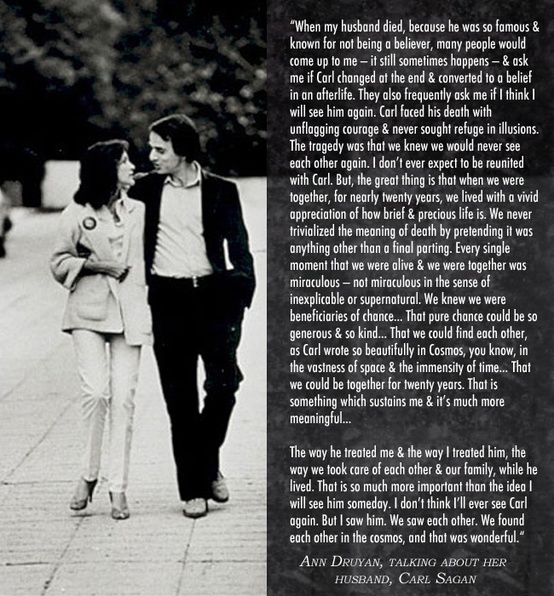 Ann Druyan about her husband, Carl Sagan