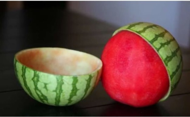 This "shaved" watermelon: