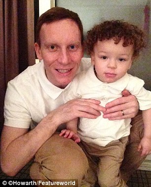 'Happy and healthy is all that matters': Richard Howarth pictured with Jonah