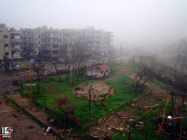 And abandoned parks, like this one in Syria, are never not depressing.