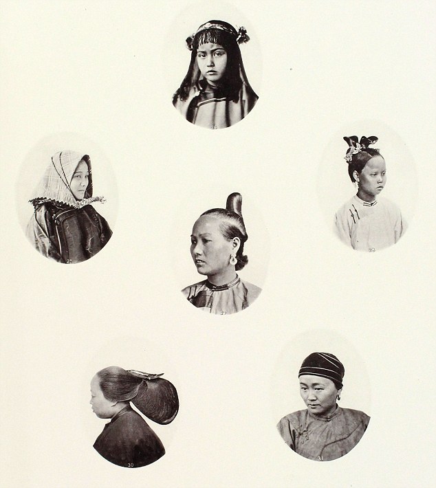 Intimate portrait shots taken by Thomson on his travels show the unique hairstyles of Chinese women in the 1870s
