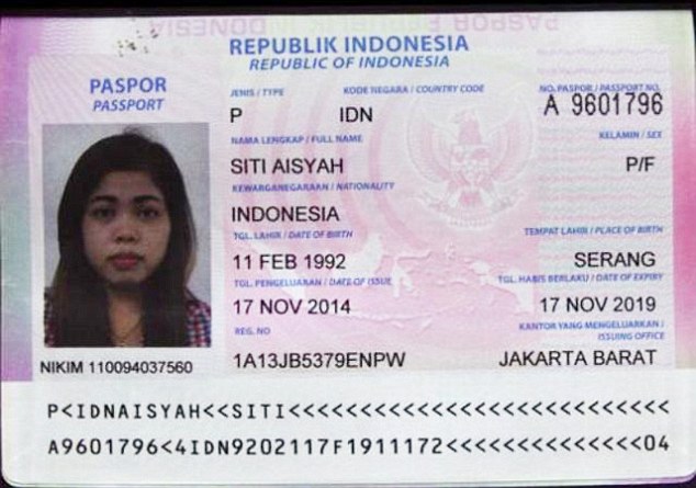 Suspect Siti Aisyah is claimed to have been approached by North Korean agents in a nightclub, where he was led to believe she would be carrying out a prank