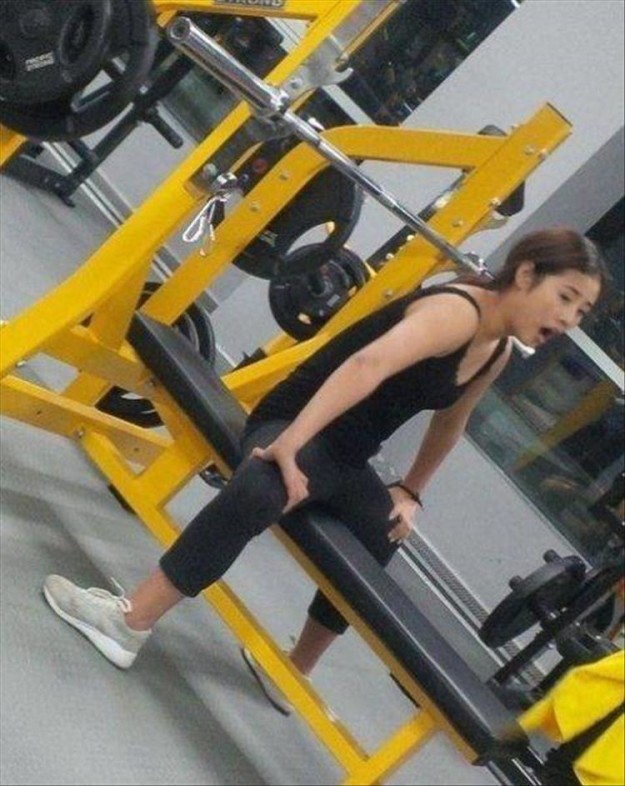 This girl at the gym...