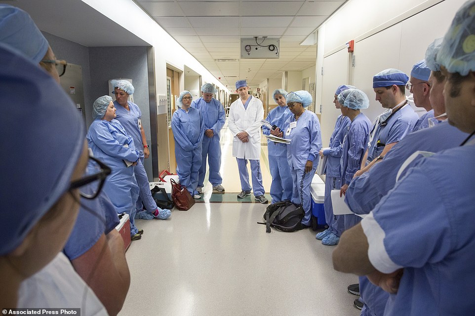 Hard work pays off: Dr. Mardini and his team devoted more than 50 Saturdays over 3 1/2 years to rehearsing the procedure, using sets of cadaver heads to transplant the face of one to another