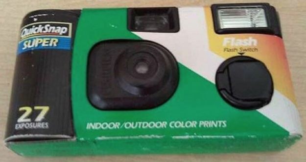You had to get the photos from your disposable camera printed to see what they looked like.