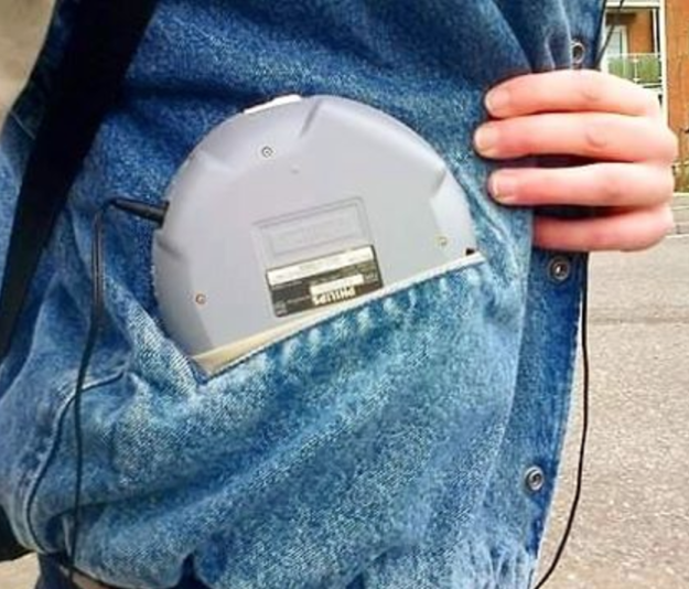 You had to listen to music on a Walkman...and try to fit it in your pocket.
