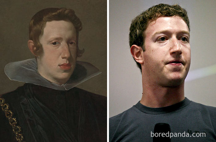 King Of Spain Philip IV (1605-1665) And Mark Zuckerberg