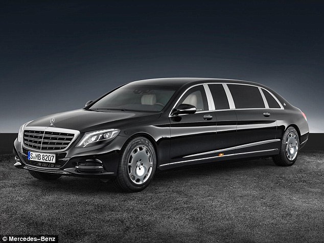 Two Mercedes-Benz s600 limousines (pictured) and a pair of elevators are part of the cargo