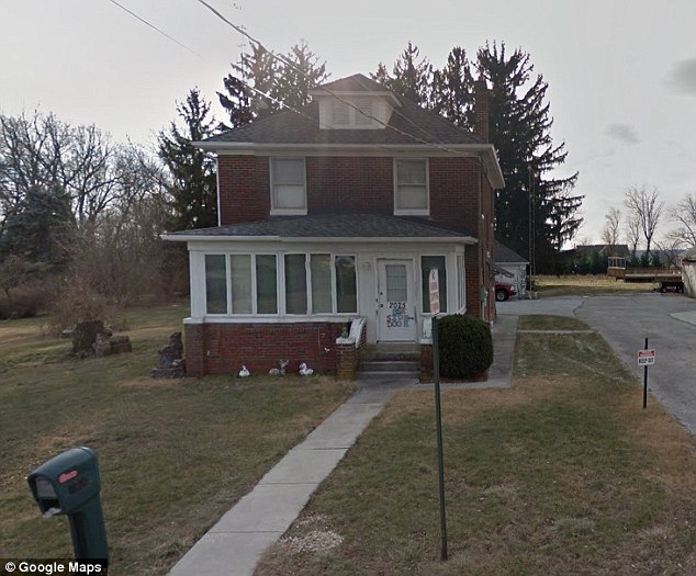 Mary Stoner, 96, died last February from complications from bed bug bites after she was in the care of Deborah Butler, 72, in Hanover, Pennsylvania. Police found an infestation of the vermin at the Baltimore Pike residence (pictured) and Butler was charged on Friday 