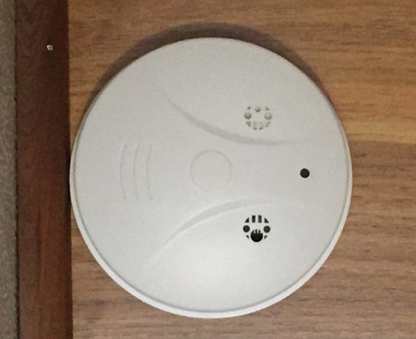 Smoke alarm that was fitted with a camera