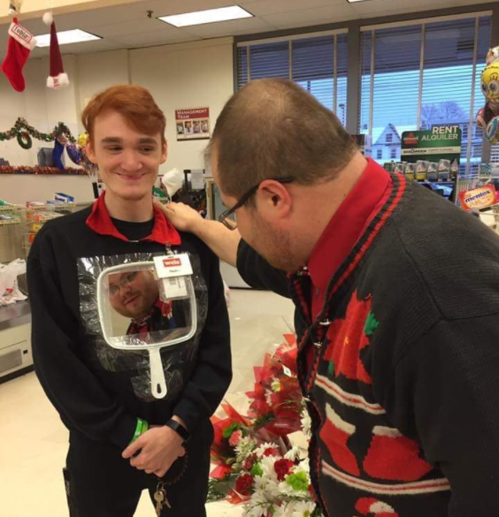 This surefire way to win an ugly sweater contest.