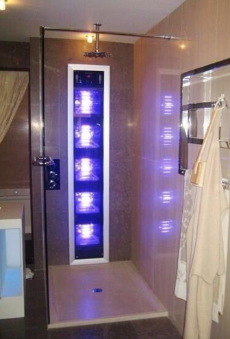 Either way, hop in the shower for a nice tanning sesh that definitely won't cause health and safety issues!