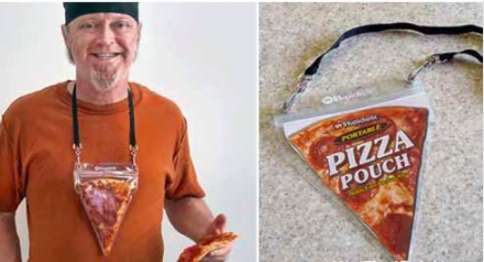 Or if you’re someone who physically needs to eat every two hours to survive, you have your pizza slice carrier, which will not cause people to give you concerned looks.