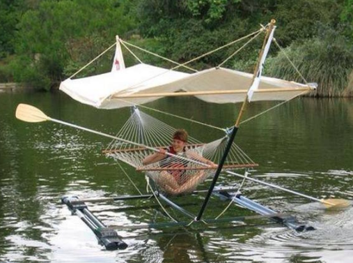 It’s time for some you time. Maybe head to the nearest body of water and break out your sturdy hammock-raft hybrid.