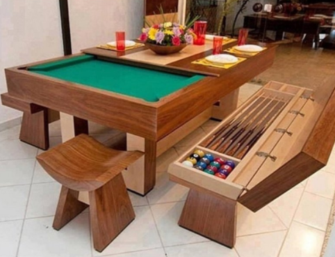Or just play a nice game of pool at this table that no one would call you a douche for owning.