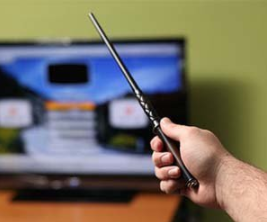 Devour your ice cream as you watch TV on the couch, flipping through channels with your wand.
