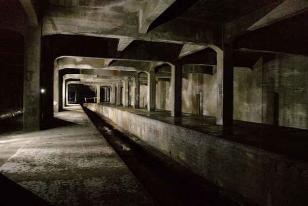 This abandoned subway system in Cincinnati.