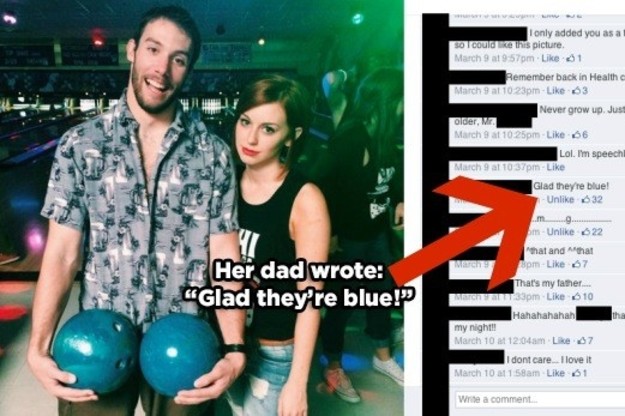 The dad who left this comment on his daughter’s photo with her boyfriend: