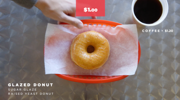 The first donut we tried was their classic glazed.