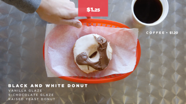 And the second donut we tried was their black and white donut.