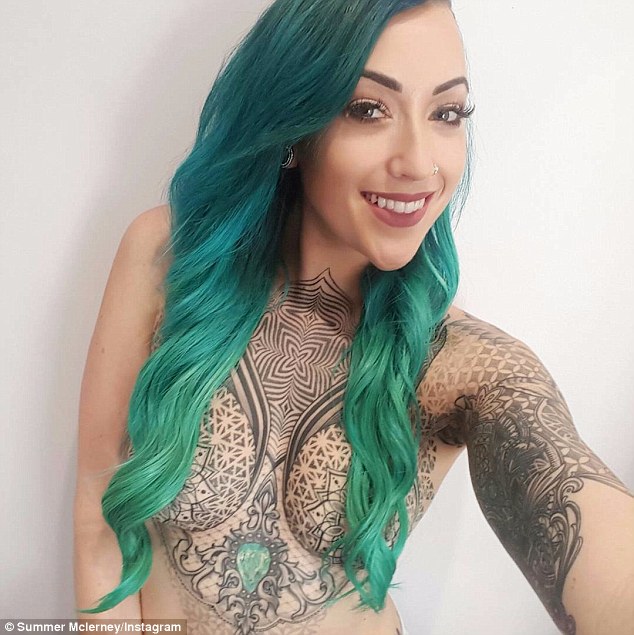 In July 2015, Summer McInerney (pictured) made the decision to get a 'half sleeve tattoo' down her right arm