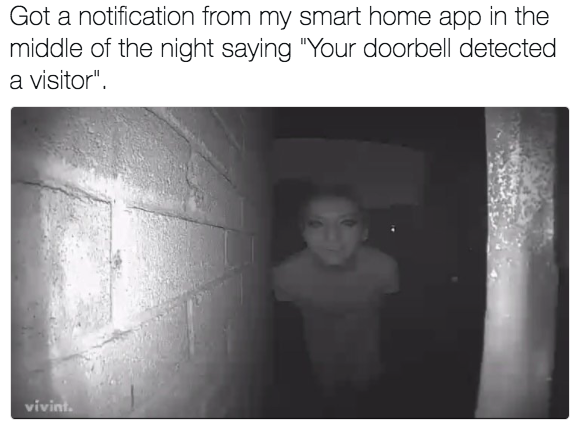 Imagine hearing a knock at the door in the middle of the night and finding this:
