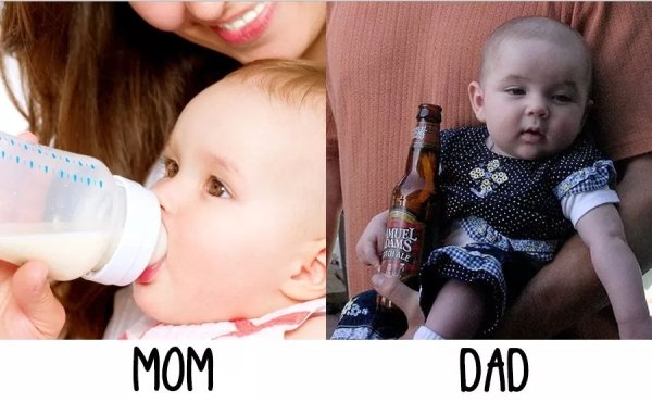 moms versus dads mothers fathers funny differences 19 Proof that moms and dads have far different views on how to raise their children (25 Photos)