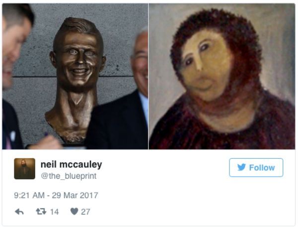 the internet is dying at cristiano ronaldos statue unveiling 18 photos 215 The internet is dying at Cristiano Ronaldos statue unveiling (17 Photos)