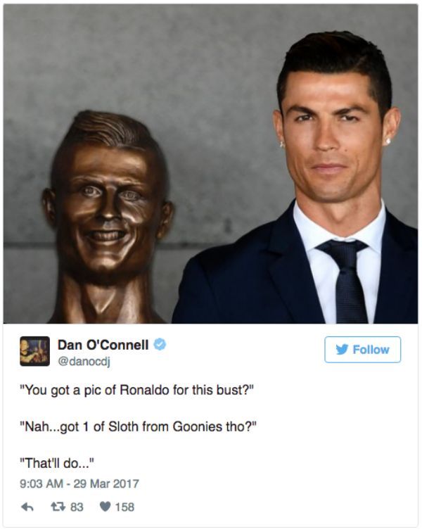the internet is dying at cristiano ronaldos statue unveiling 18 photos 29 The internet is dying at Cristiano Ronaldos statue unveiling (17 Photos)