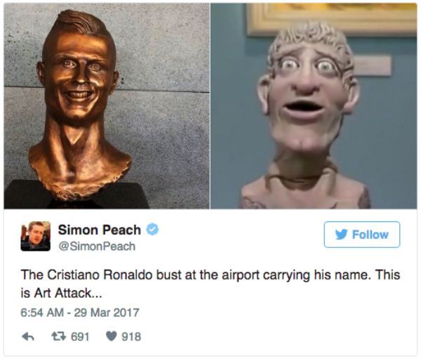 the internet is dying at cristiano ronaldos statue unveiling 18 photos 28 The internet is dying at Cristiano Ronaldos statue unveiling (17 Photos)