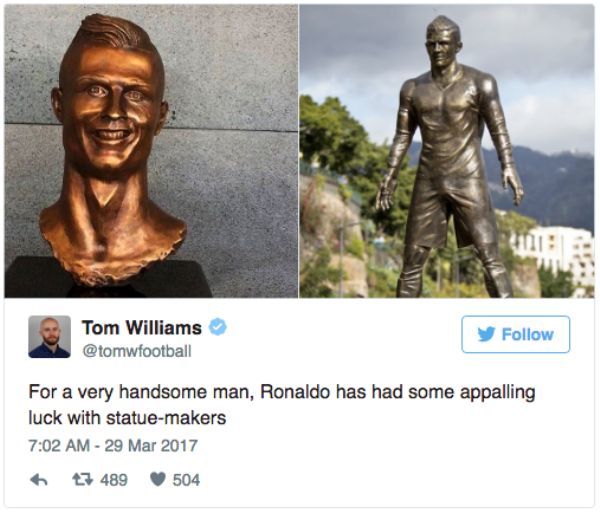 the internet is dying at cristiano ronaldos statue unveiling 18 photos 25 The internet is dying at Cristiano Ronaldos statue unveiling (17 Photos)