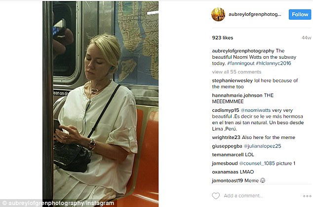 Don't mess with Naomi Watts! Actress gets revenge on fan who took sneaky picture of her on Subway in the best way possible
