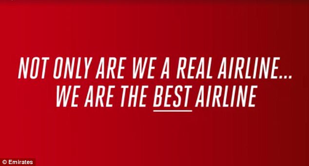 'Not only are we a real airline...We are the best airline,' the next graphic in the ad reads 