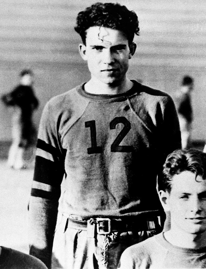Richard Nixon Is Shown As A Member Of The Whittier College Football Squad In Whittier, CA, 1930s