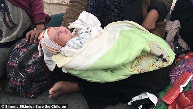 Tiny Layla, whose mother went into labour as she fled the war-torn Iraqi city of Mosul