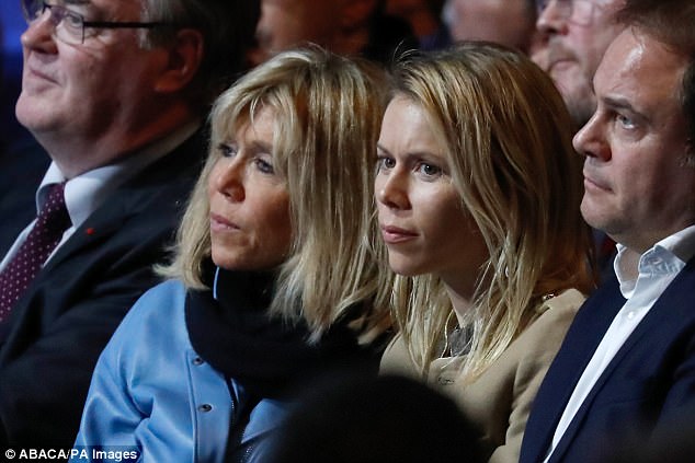 Miss Trogneux (left with her daughter) married Macron in 2007 – although she did not take his name