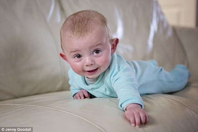 Reggie was delivered in an emergency caesarian section when doctors discovered the amniotic fluid around the baby had vanished. Miss Wood said: 'He has finally made my life complete’