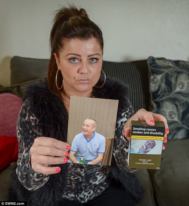 Jodi Charles is convinced that a photo shown on cigarette packets is of her father David Ross who died in 2015 following 10 months in a hospital in Essex