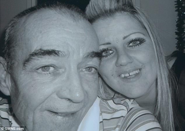 Jodi says she is '110 per cent' sure the photo is of her father David Ross, who passed away in 2015 aged 66 and would 'no way' have given his consent. The pair are pictured together above