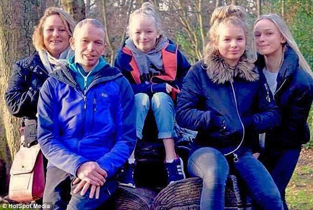 But with the support of her husband, Mathew, 47, she has now recovered and is back at home with her children - Megan, 18, Freya, 14, and Klara, nine (the family are pictured before Mrs Sedgewick's ordeal on a day out to Endcliffe Park, Sheffield, on Christmas Day 2016)