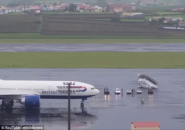 The incident occurred on flight BA2263 as it left Gatwick London for the Jamaican capital Kingston on Wednesday, military officials confirmed 