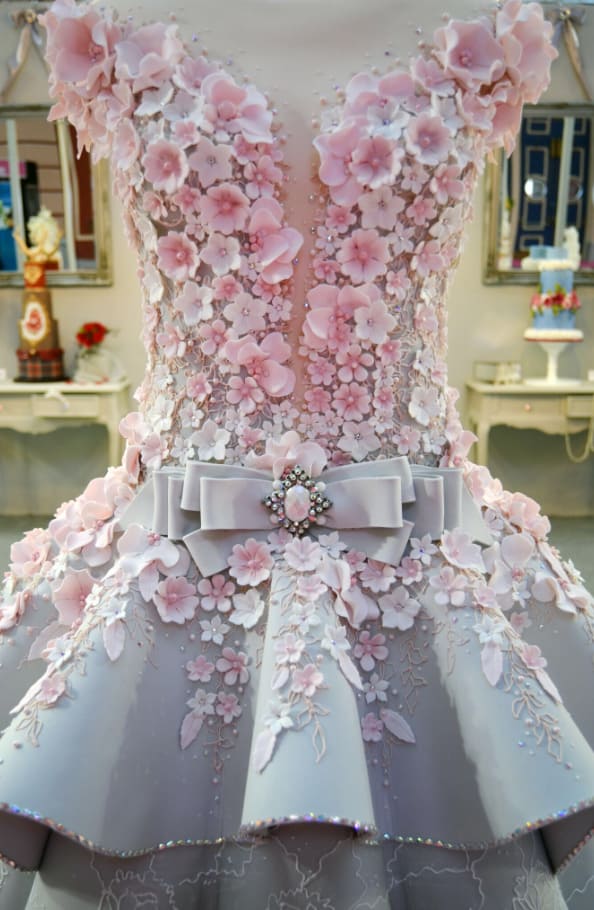 “We were asked to choose a wedding dress designer and make a cake based on one of the wedding dresses,” Morris told ABC News. “I was asked to make the only life-size wedding dress and chose Mak Tumang as his designs stopped me in my tracks. They are simply incredible.”