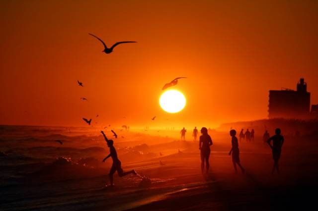 11 -  Sunset at Pensacola Beach, Florida.