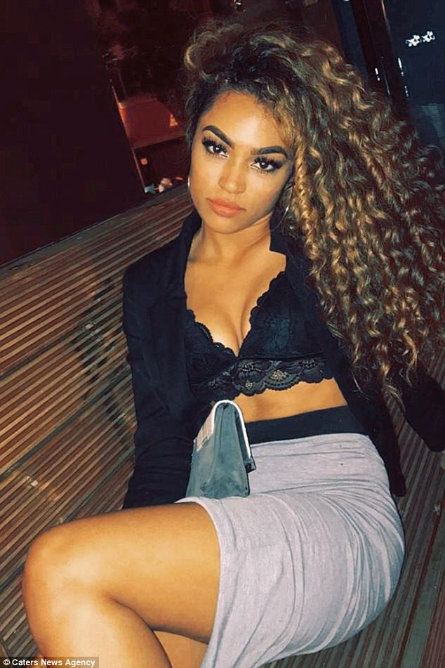 Too beautiful to find love? Cherelle Neille, 26, from Manchester, claims her beautiful face is a curse - because potential boyfriends only see her as arm candy