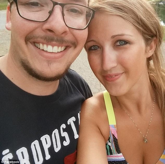 Jessica Storer (right), 29, had sex with an 18-year-old student inside of the home she shared with her husband, Derrick (left), 33, after they invited a group of students to come over last year. Her husband plied the student with alcohol before his wife had sex with him, police say